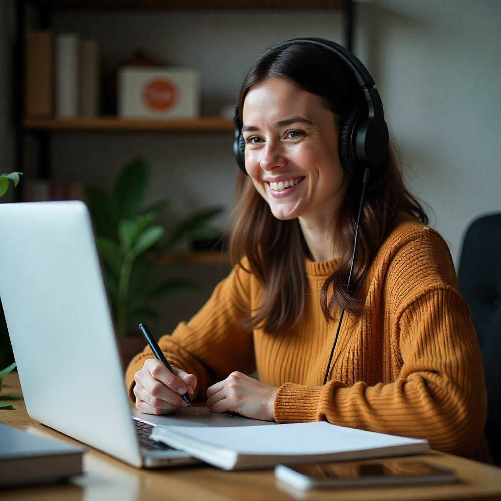 Student learning languages online with Ghodexarax